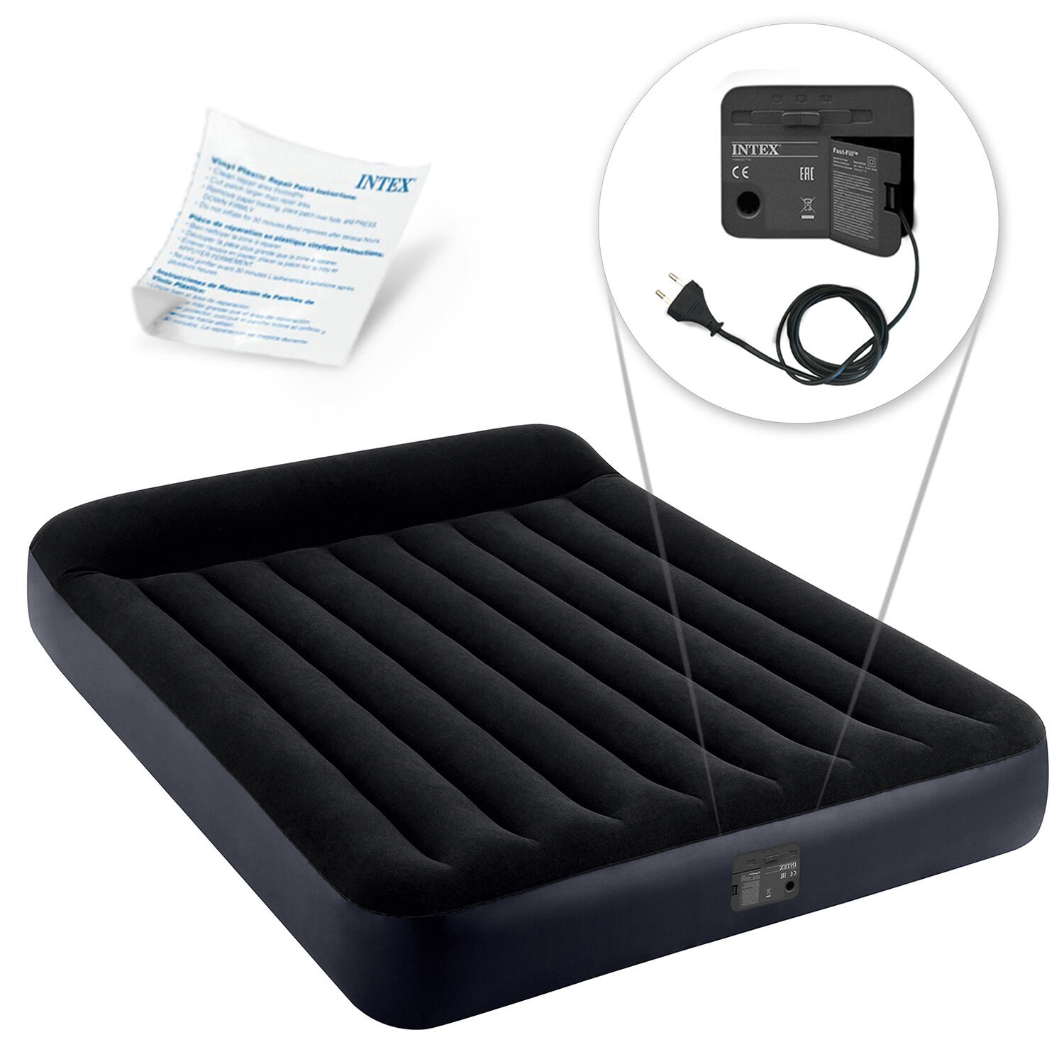 INTEX Nafukovací matrace 64150 QUEEN PILLOW REST CLASSIC 152x203x25 cm