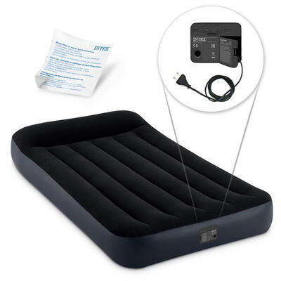 Luchtbed - intex pillow rest classic -1-persoons - 99x191x25 cm (bxlxh) - blauw