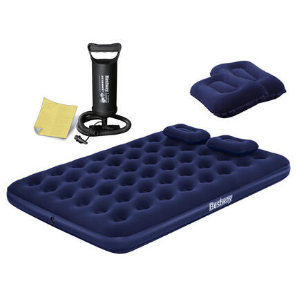 Matelas gonflable randonnée - Dwuosobowy z pompką bleu