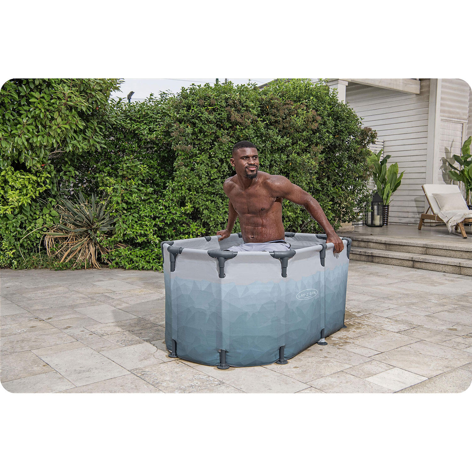 Tina de gelo de mergulho glacial Lazy-Z Spa 150x90x65 cm para 2 pessoas 3/7
