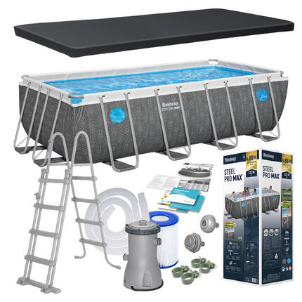 Bestway Piscine hors sol - Steel Pro Max - Splashview - 488x244x122cm