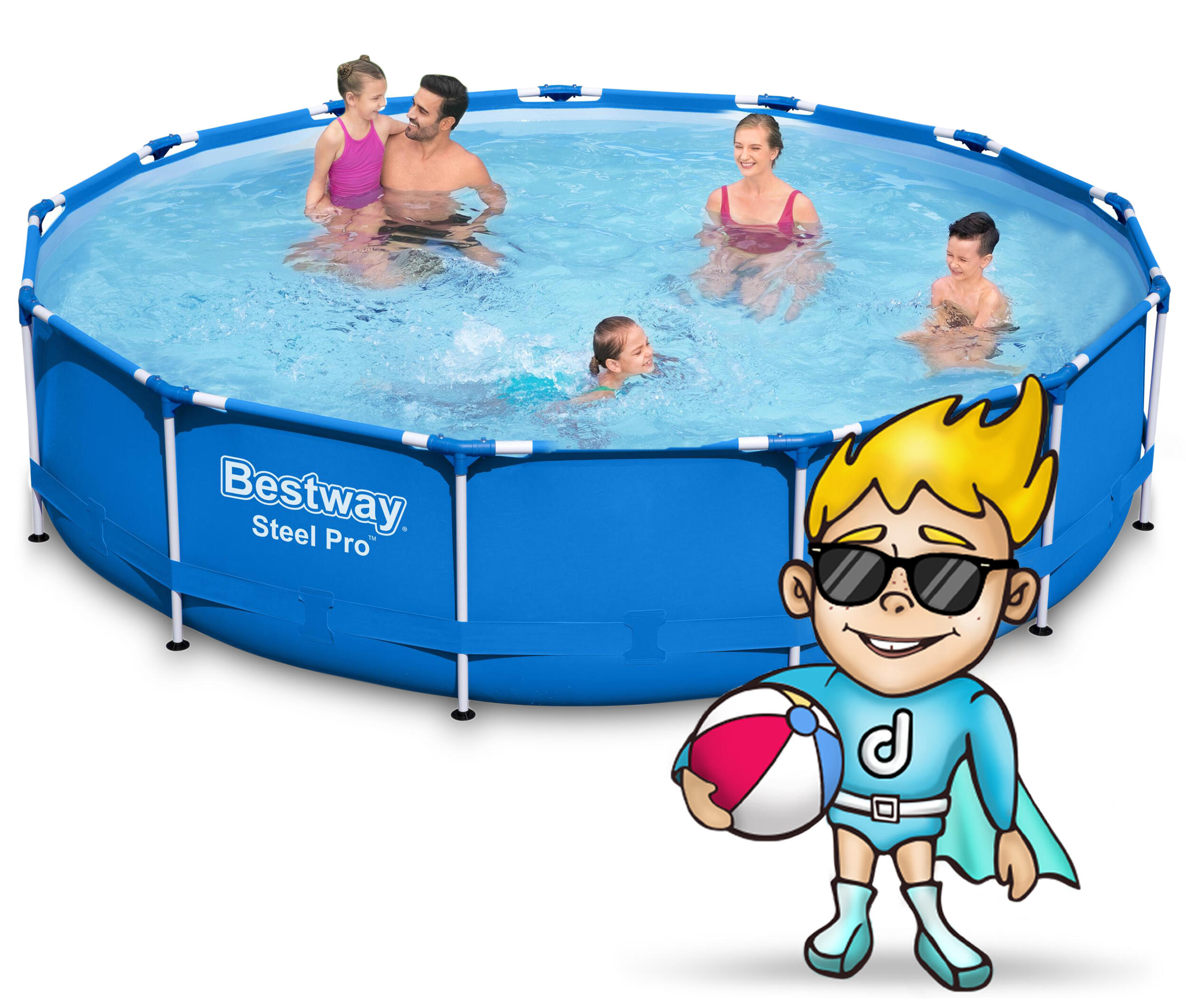 Metallrahmen-Pool Bestway Steel Pro 396 x 84 cm 5612E 2/7