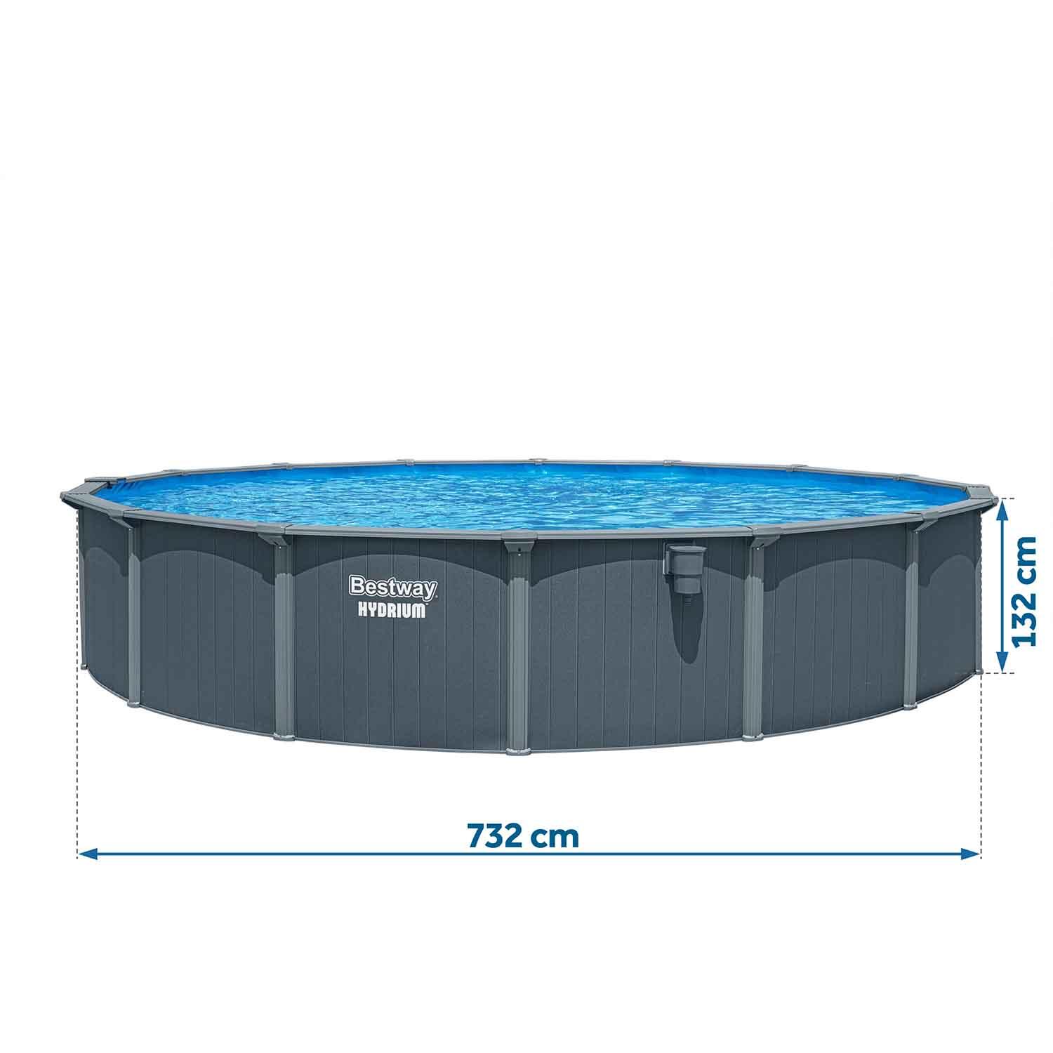 Basen ogrodowy całoroczny panelowy Bestway Hydrium 732x132 cm zestaw 13w1 7/7