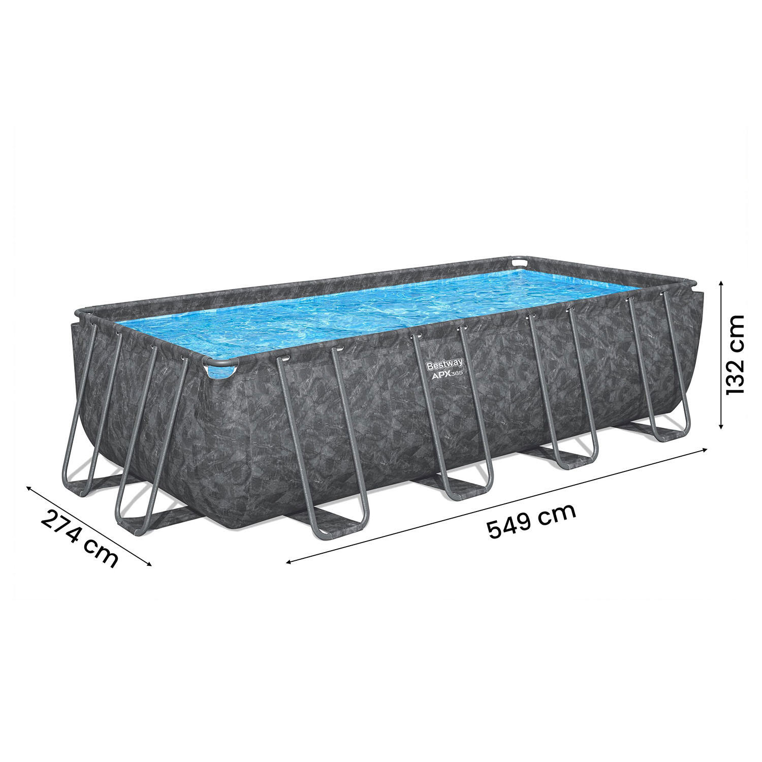Basen stelażowy ogrodowy Bestway całoroczny 549x274x132cm APX zestaw 11w1 7/7