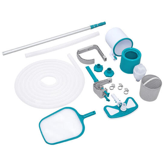 Bestway Kit entretien piscine Deluxe avec skimmer, aspirateur et épuisette