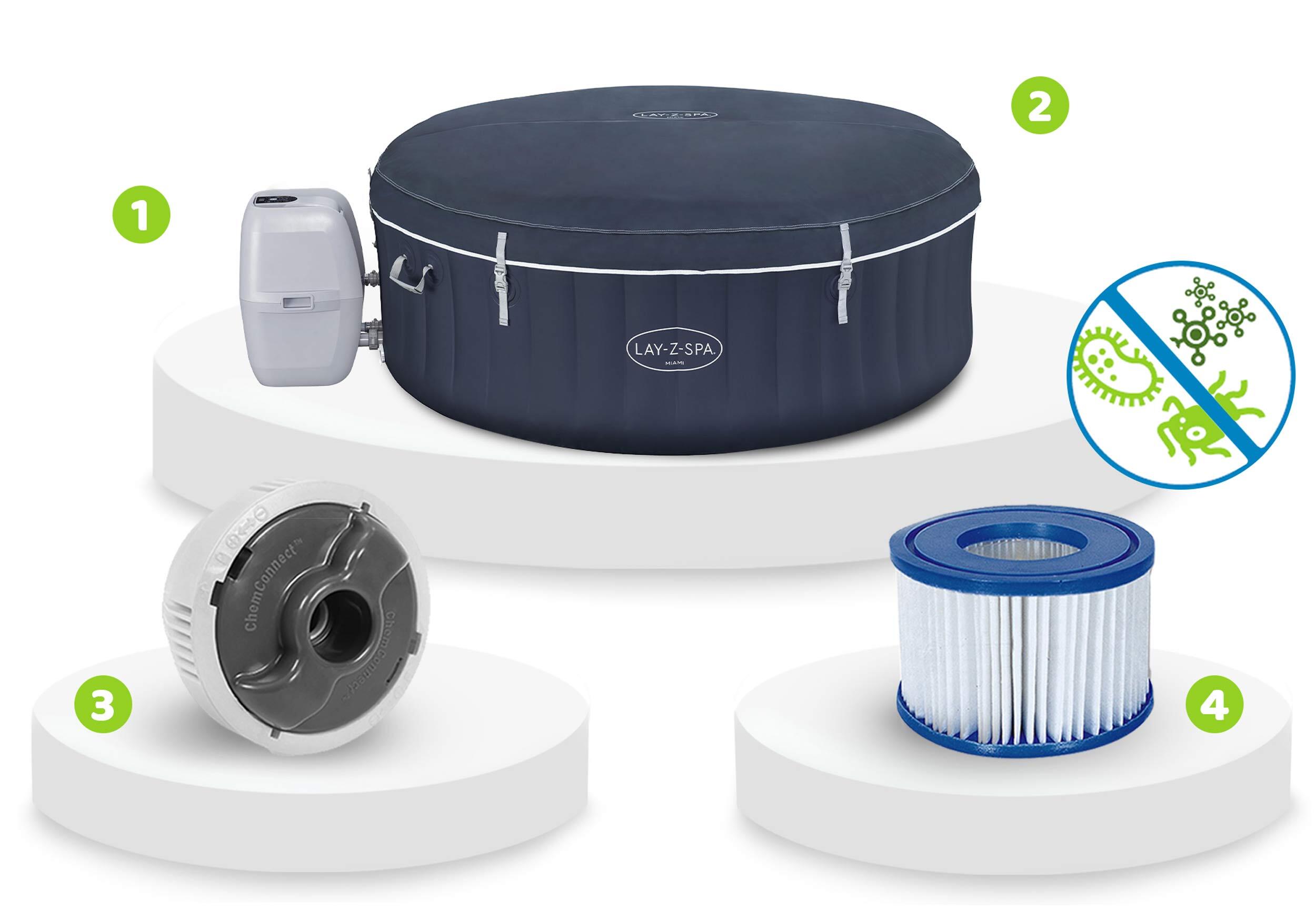 Bestway Spa gonflable rond Lay-Z-Spa Miami AirJet EnergySense 2-4 p 6/7