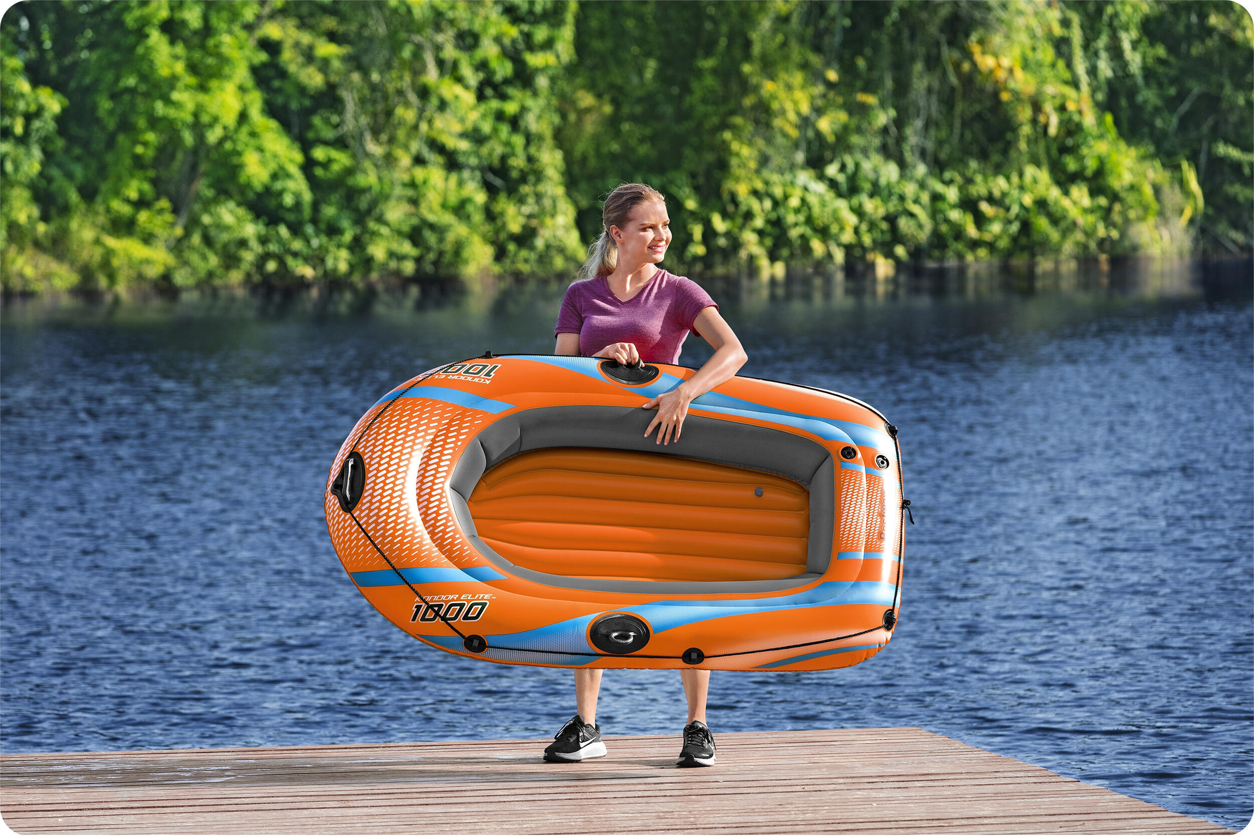 Opblaasbare Boot Bestway Kondor Elite 1000 162 x 96 x 29 cm 5/7