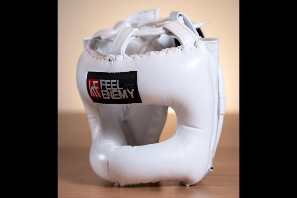 FEEL the ENEMY Casco Pro tipo barra piel auténtica blanco XL 2/2