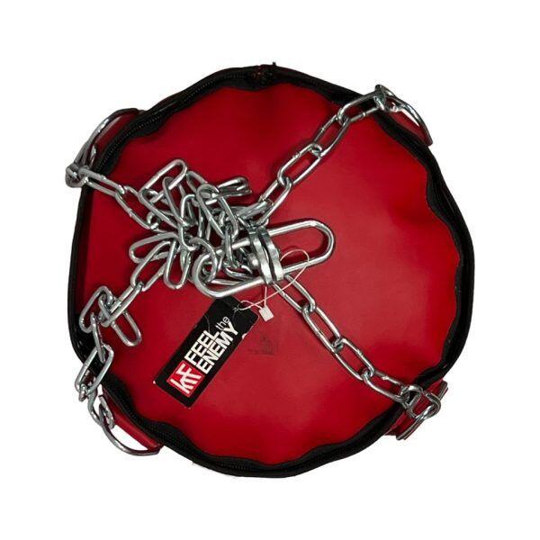 Saco de boxeo profesional sin relleno FEEL the ENEMY 100x35 cm rojo 2/2