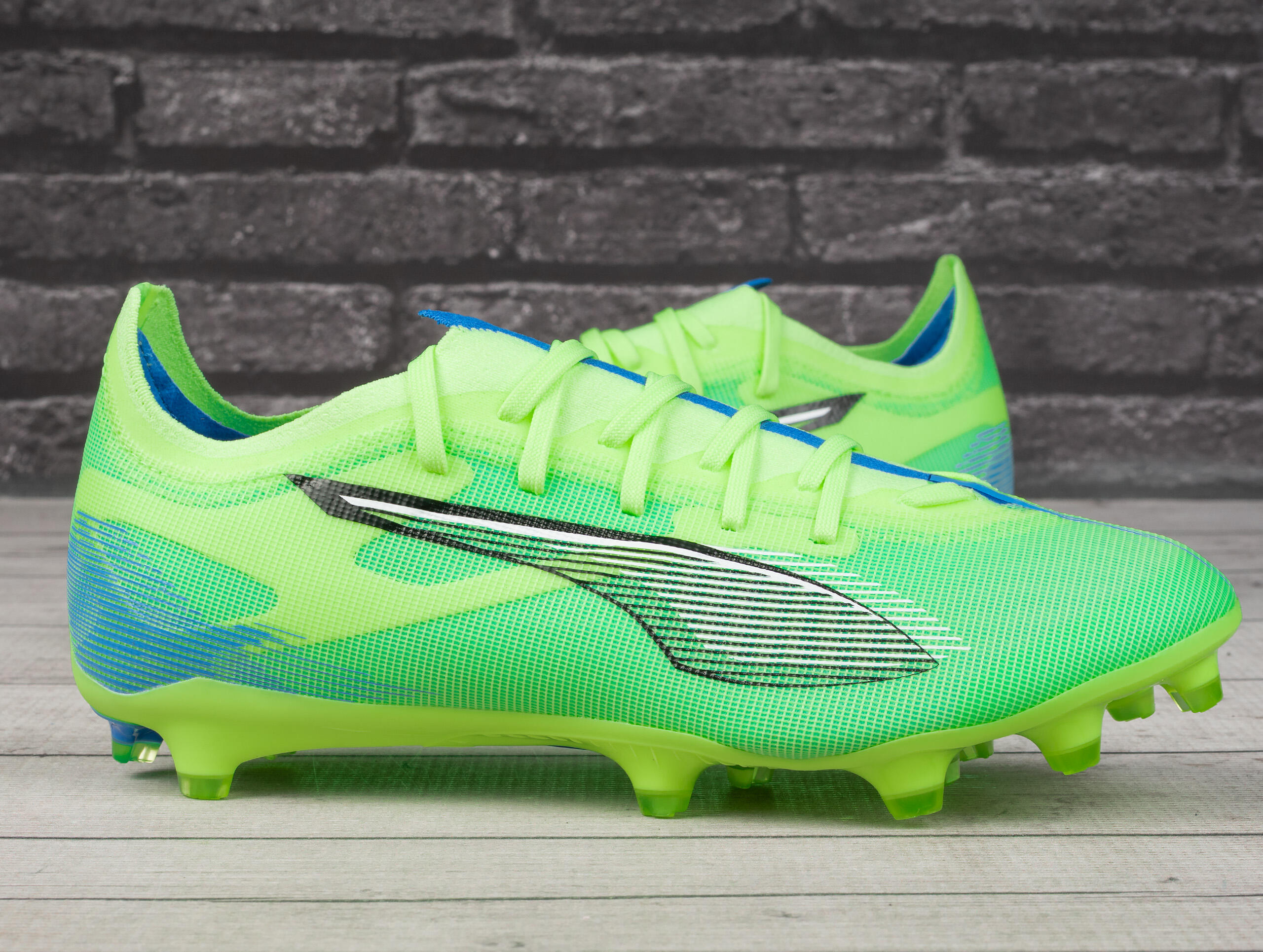 Heren Ultra 5 Match Stevige Grond Voetbalschoenen (Groen/Wit/Blauw) 2/15