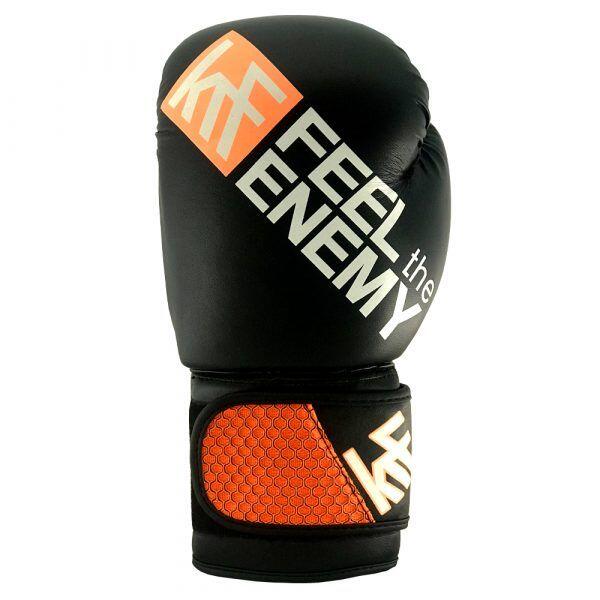 GUANTES DE BOXEO 3D MESH 12 OZ NEGRO-NARANJA 2/3
