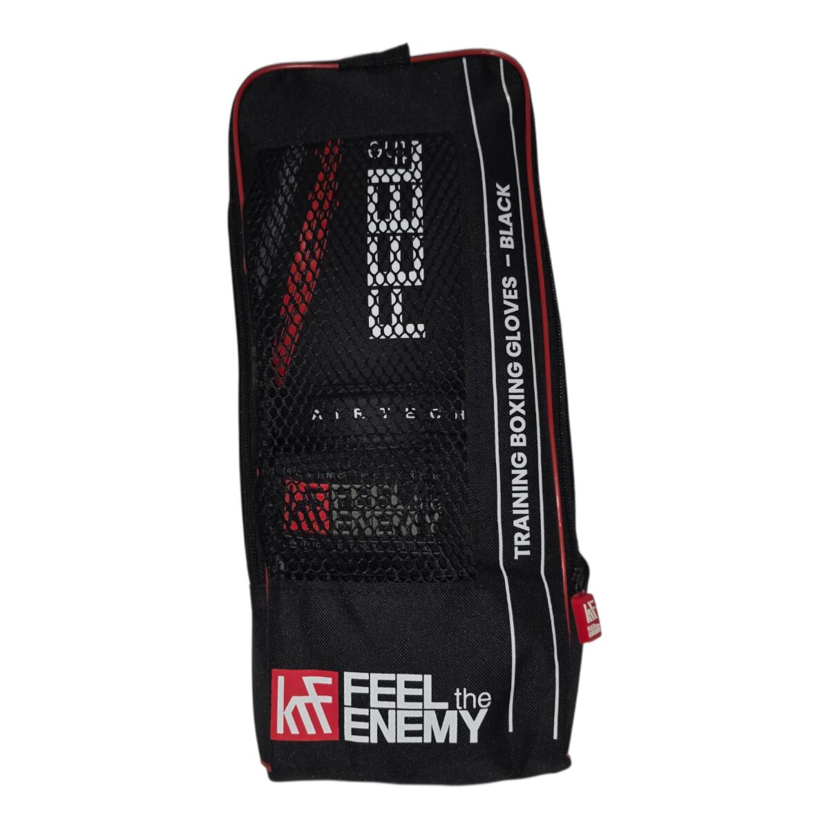 FEEL the ENEMY AIRTECH guantes de boxeo 12OZ negro-rojo-gris 6/6