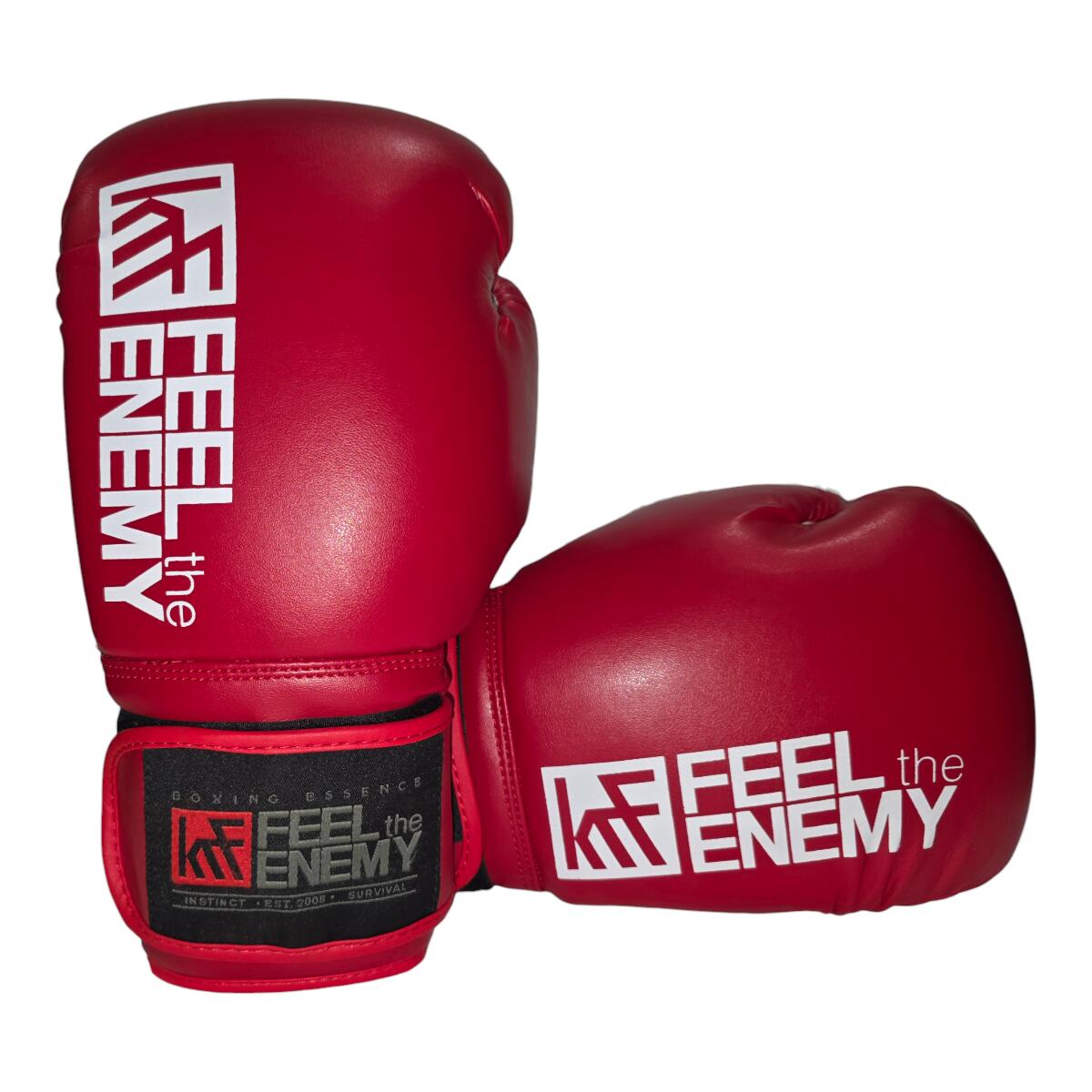 Guantes training FEEL the ENEMY 14OZ rojo-blanco 4/6
