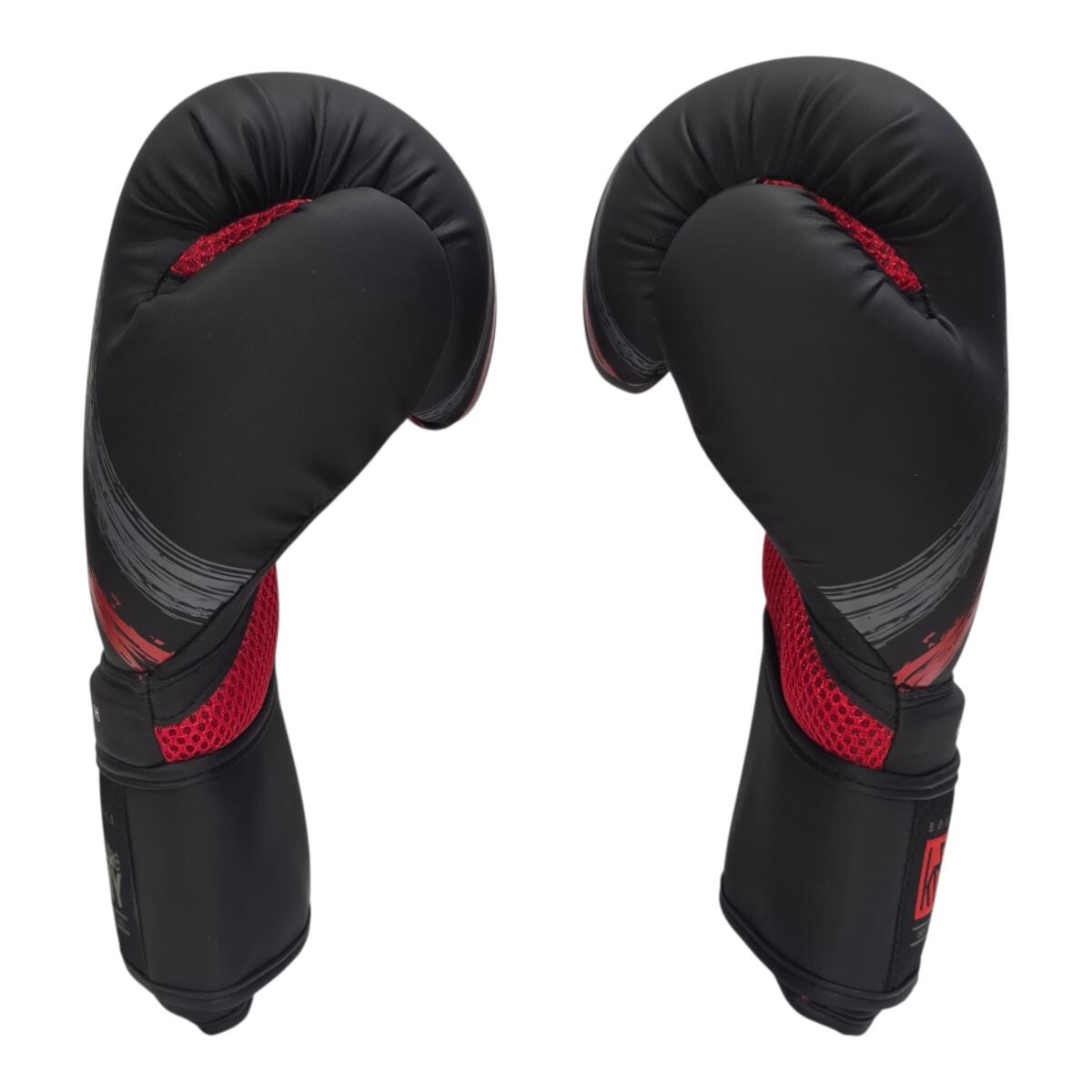 FEEL the ENEMY AIRTECH guantes de boxeo 12OZ negro-rojo-gris 2/6