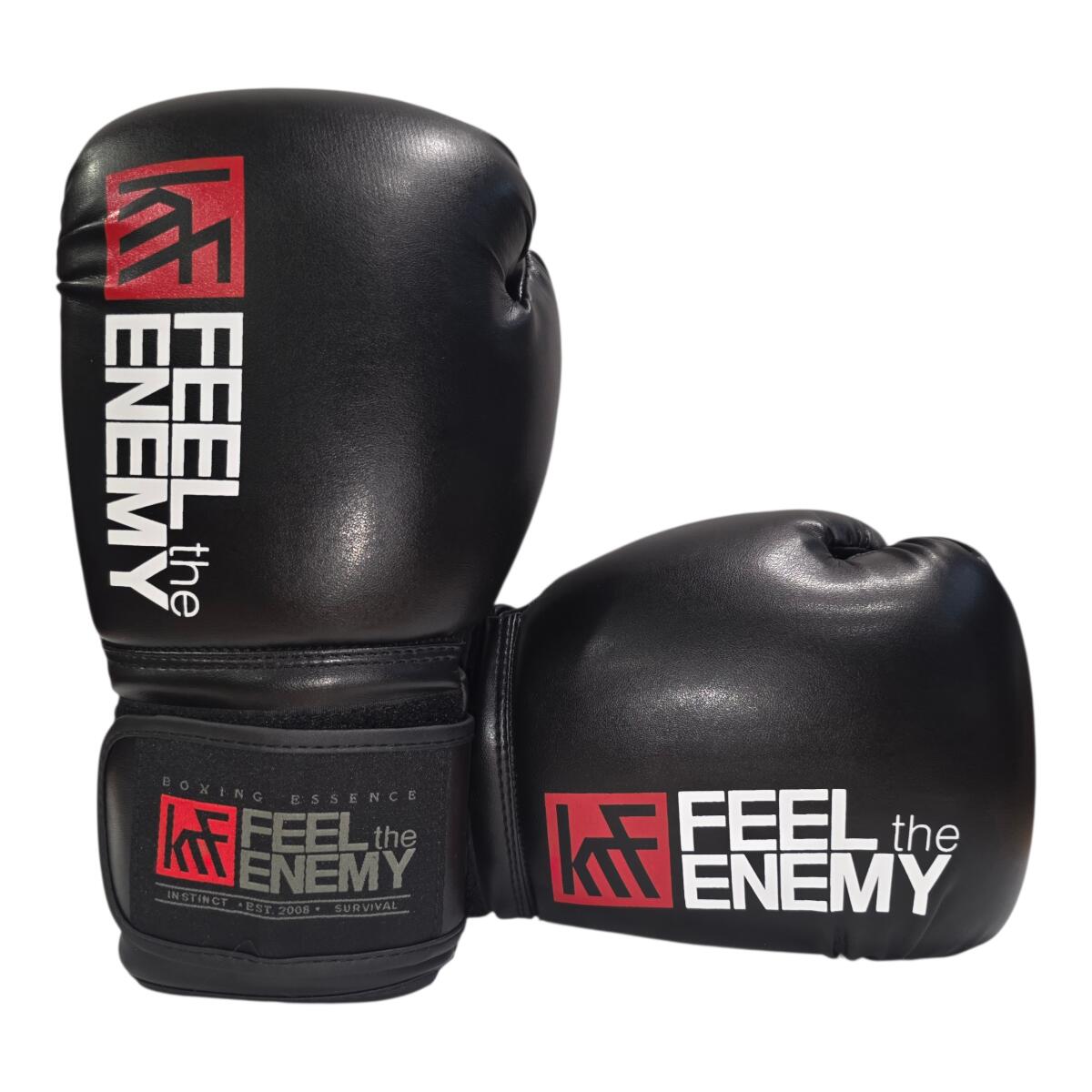 FEEL the ENEMY Guantes Training 14OZ negro-rojo 4/6