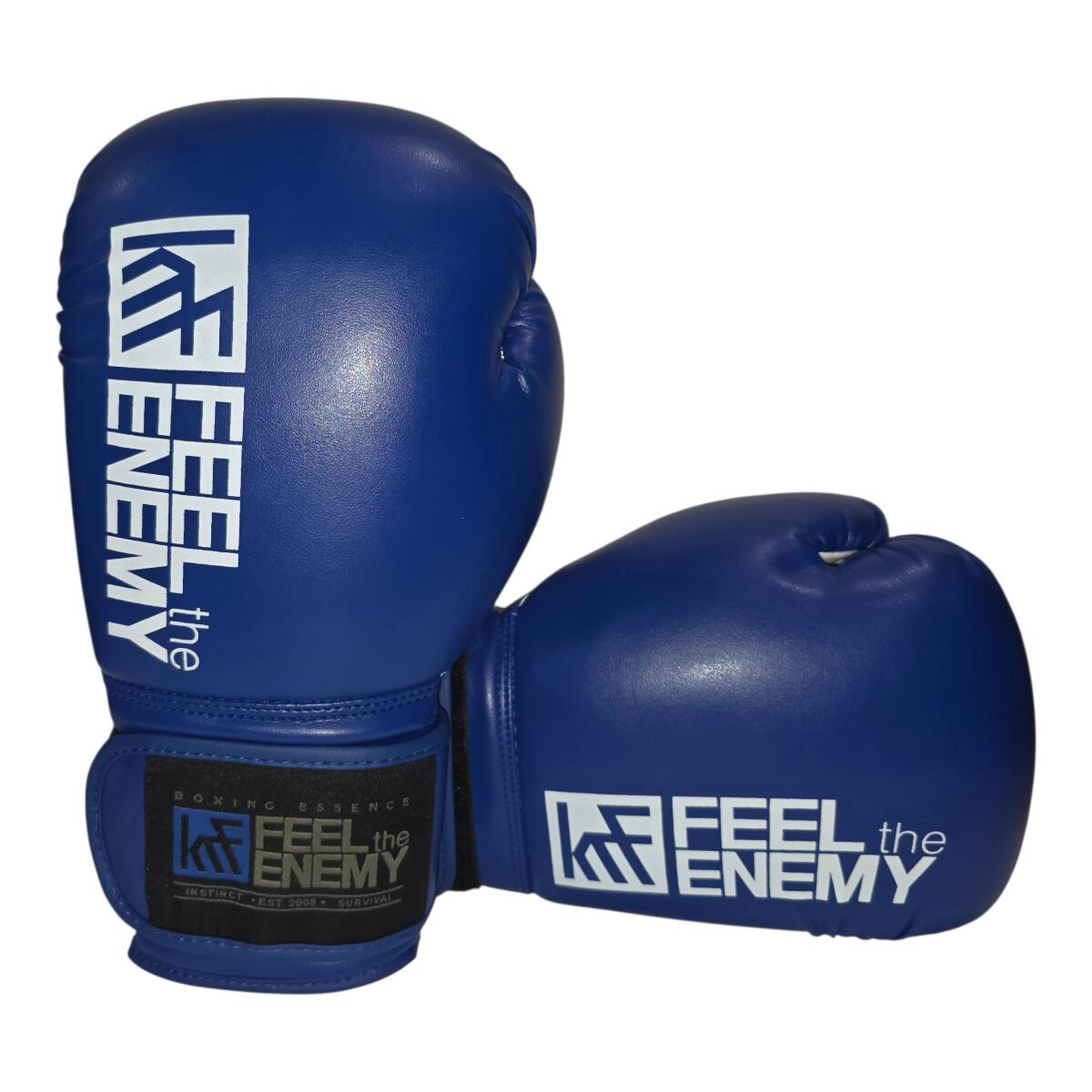 FEEL the ENEMY Guantes Training 12OZ azul-blanco 4/6