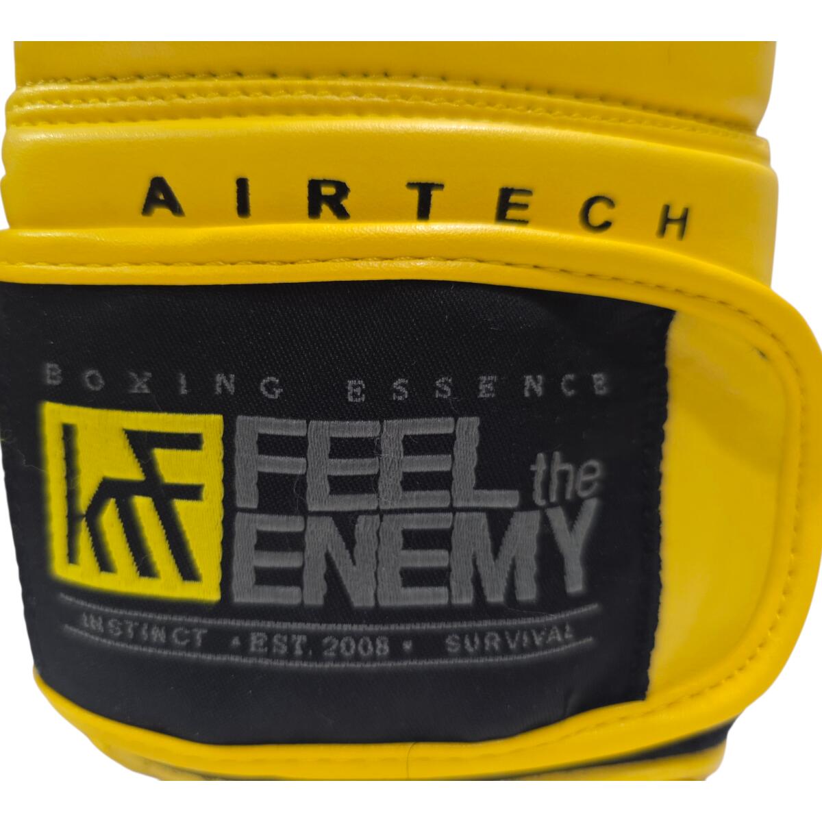 GUANTES AIRTECH FEEL the ENEMY 10OZ amarillo-blanco-negro 5/6