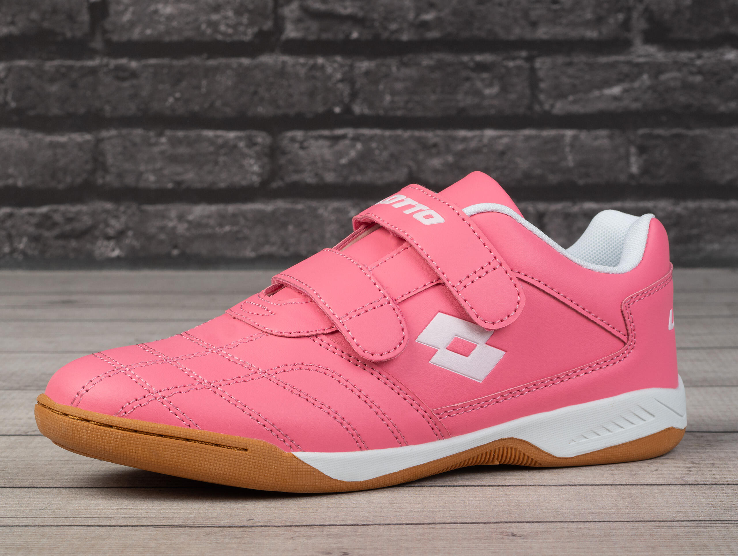 Zapatillas infantiles Lotto Pacer K rosa y blancas 3/7