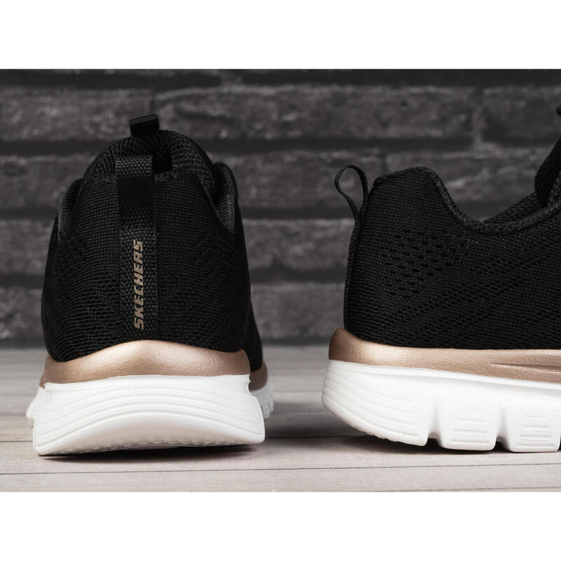 Pantofi sport Skechers Graceful-Get Connected, negru-auriu 37