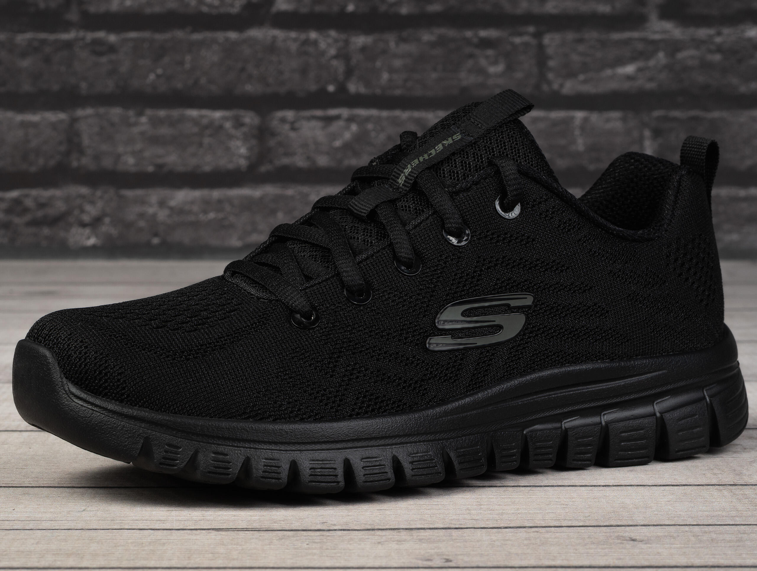 Zapatillas Skechers Mujer Graceful Negras 3/7