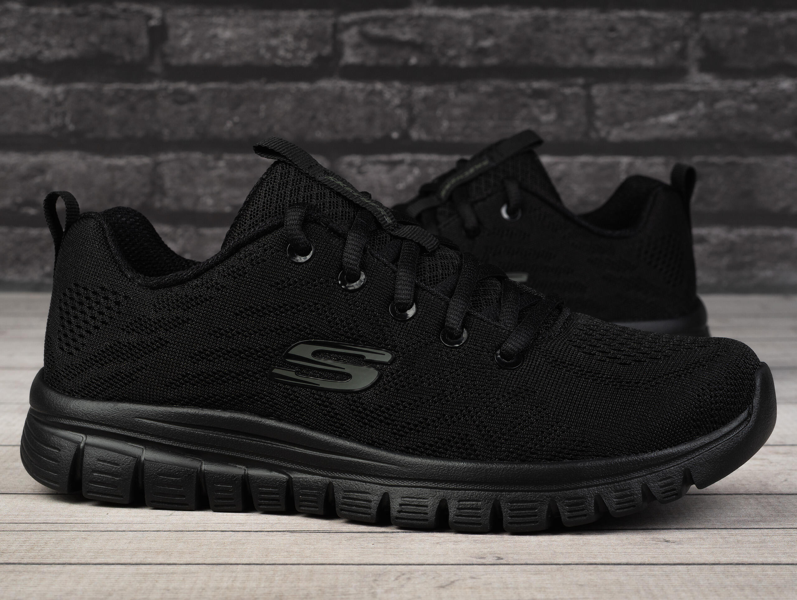 Zapatillas Skechers Mujer Graceful Negras 2/7