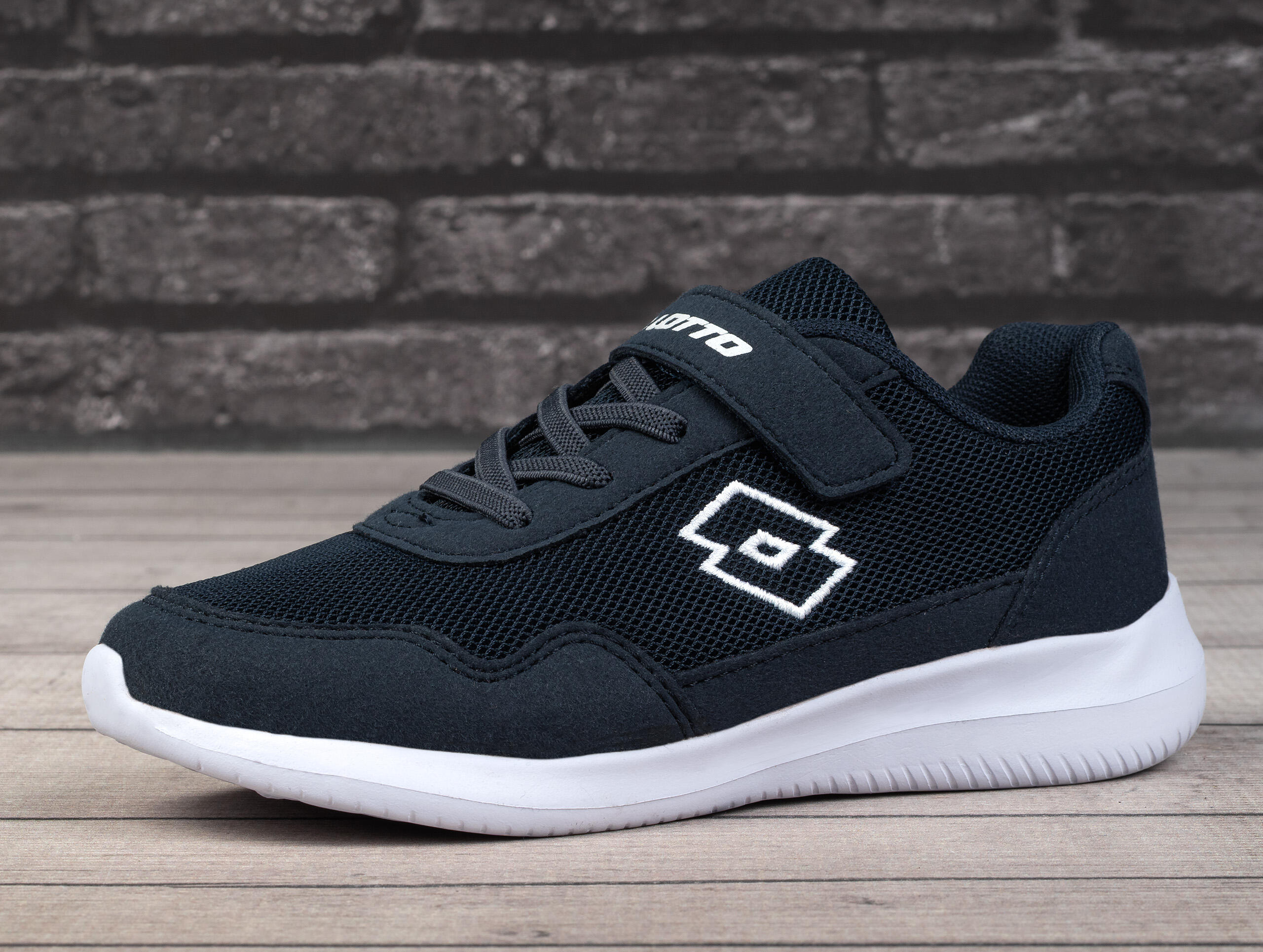 Lotto Connect K zapatillas infantiles, mesh reforzado, velcro y elásticos 3/7