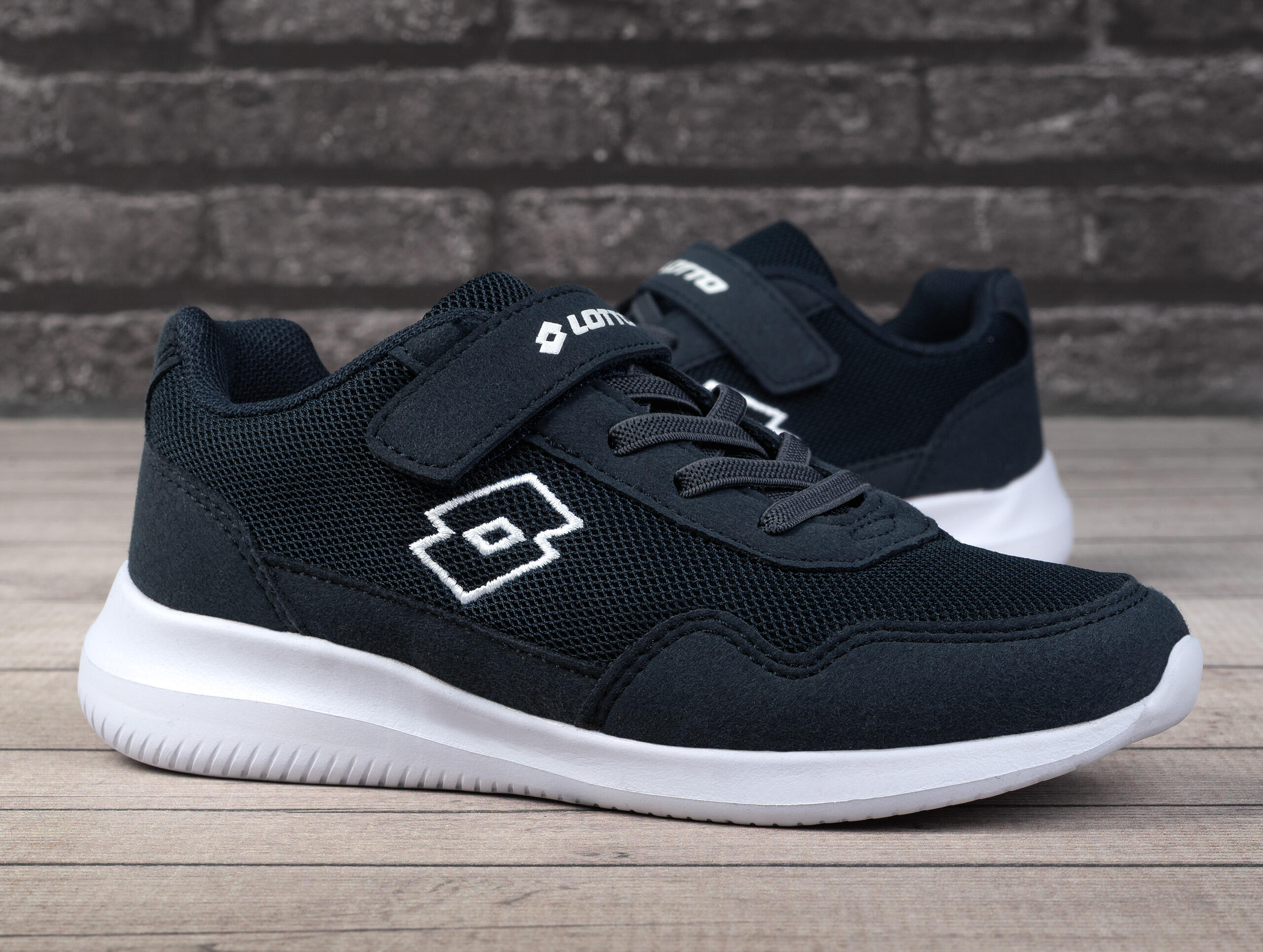 Lotto Connect K zapatillas infantiles, mesh reforzado, velcro y elásticos 2/7