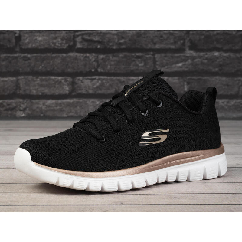 Pantofi sport Skechers Graceful-Get Connected, negru-auriu 41