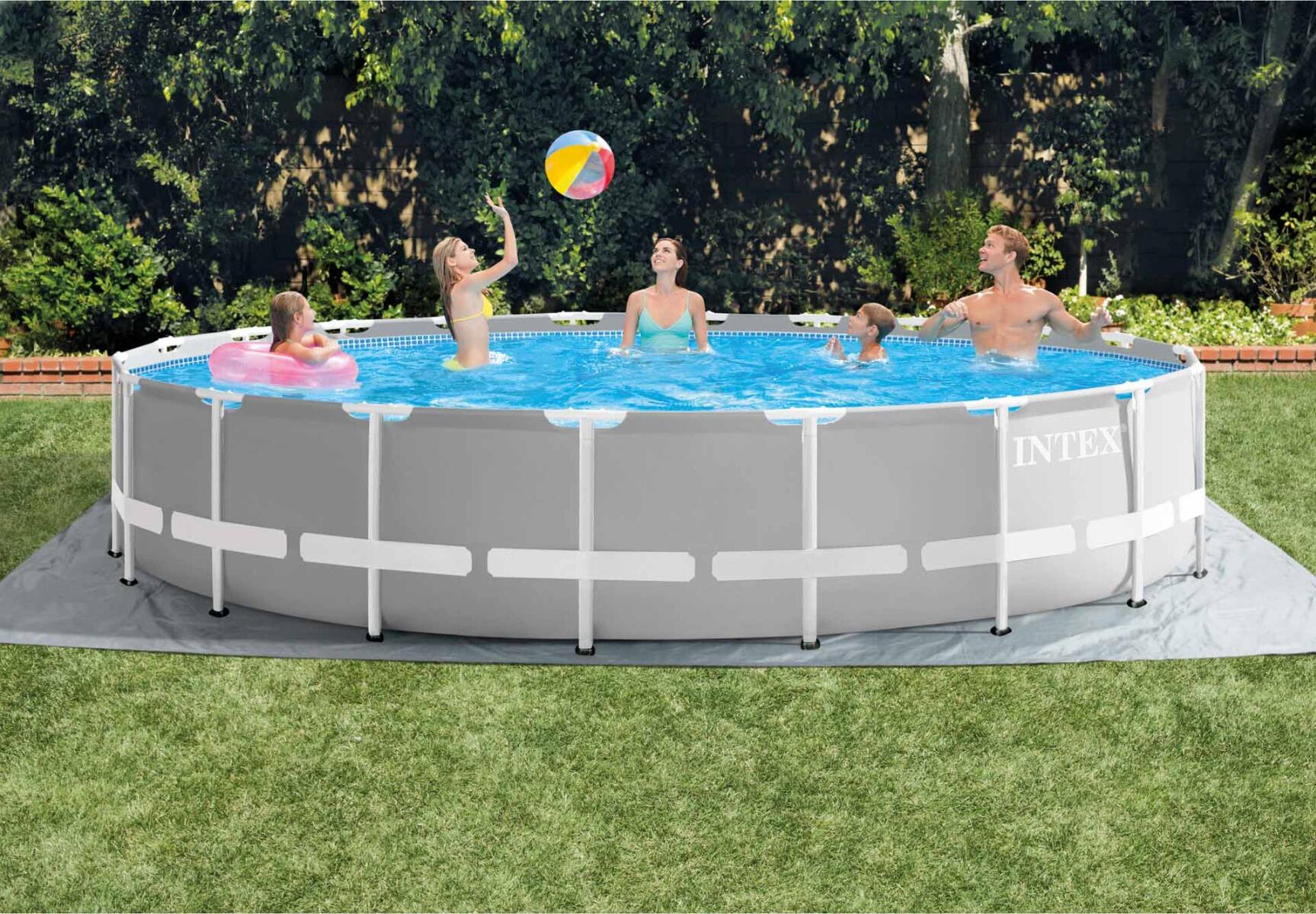 Ø 610 x 132 cm Intex Prism Frame Pool Set rund 3/6