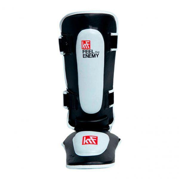 Espinillera protectora con pie FEEL the ENEMY negro-blanco L 3/3