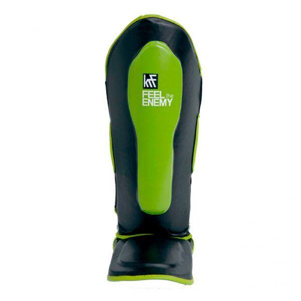 FEEL the ENEMY - Espinillera protectora con pie Negro-Verde L 2/3