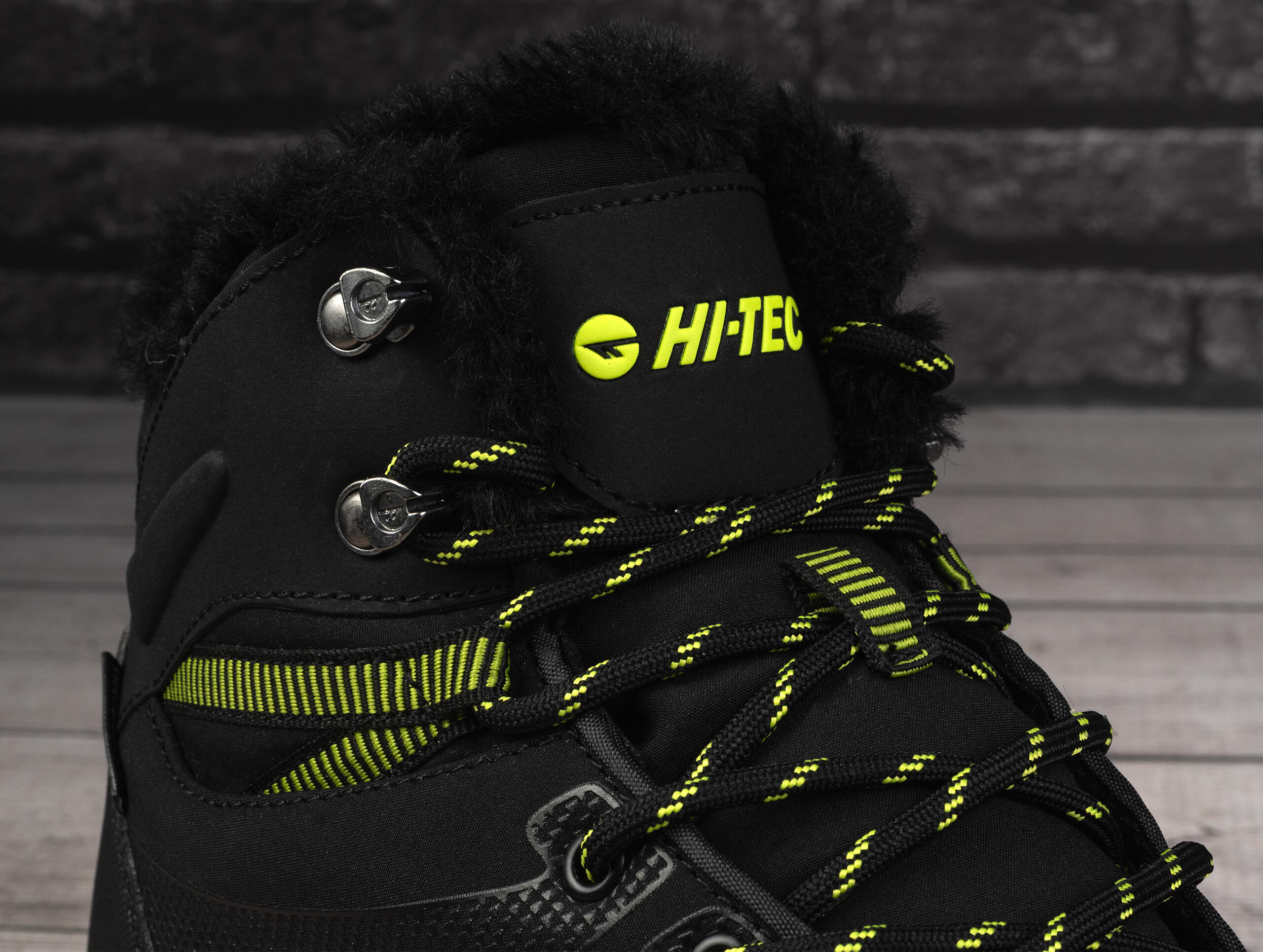 Buty zimowe Hi Tec BLACK LIME JACKDAW WP INSULATED WODOODPORNE OCIEPLANE 6/7