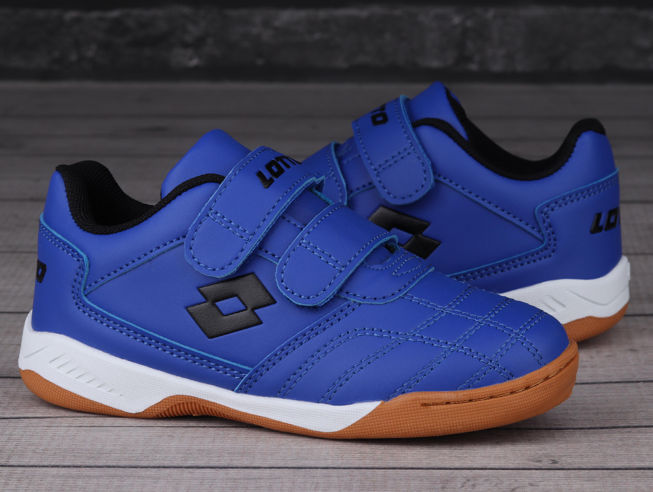 Chaussures de football Lotto Pacer K bleu pour garçon 2/7