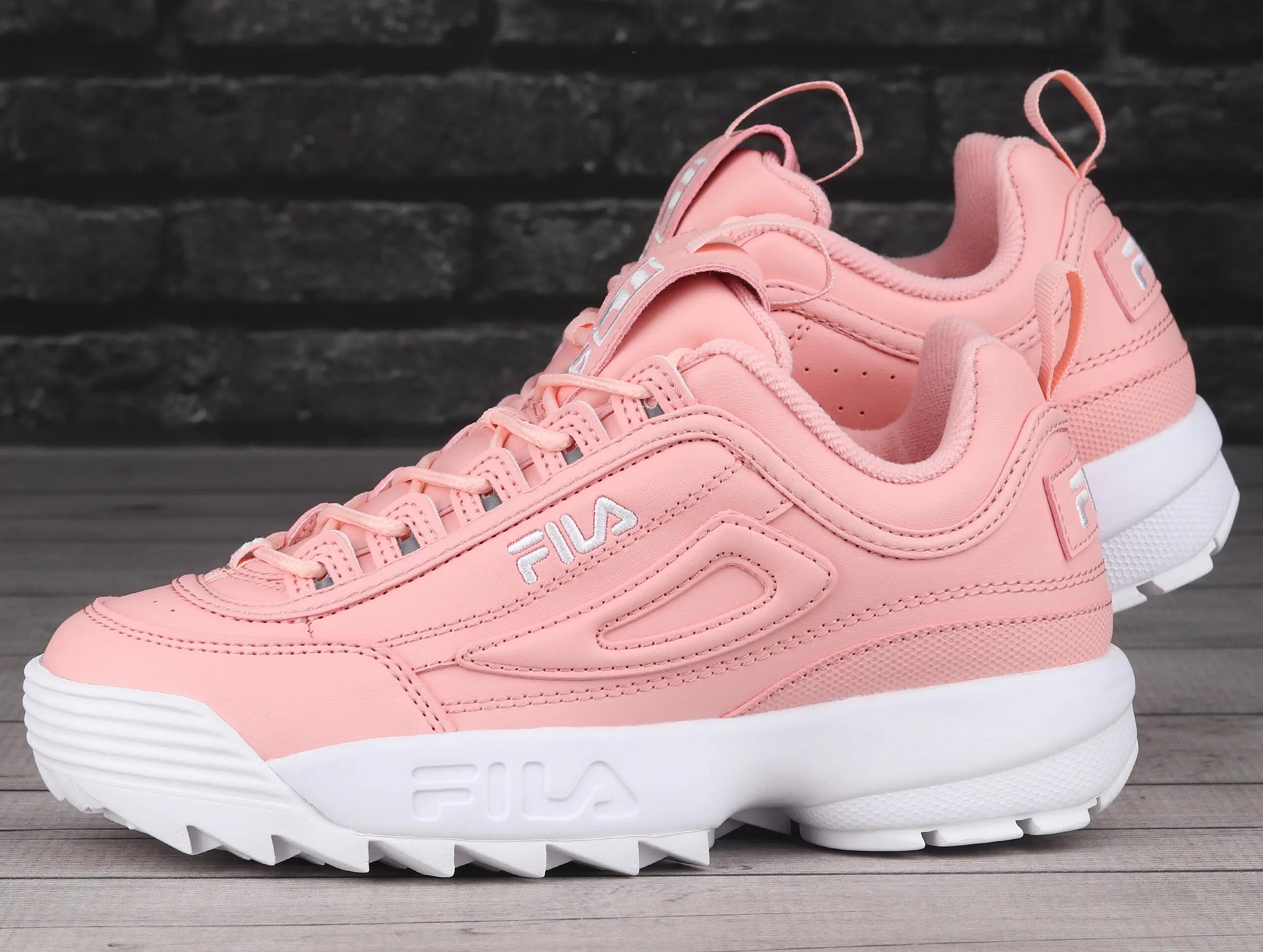 Baskets Fila Modèle Disruptor Low Couleur Rose 3/7