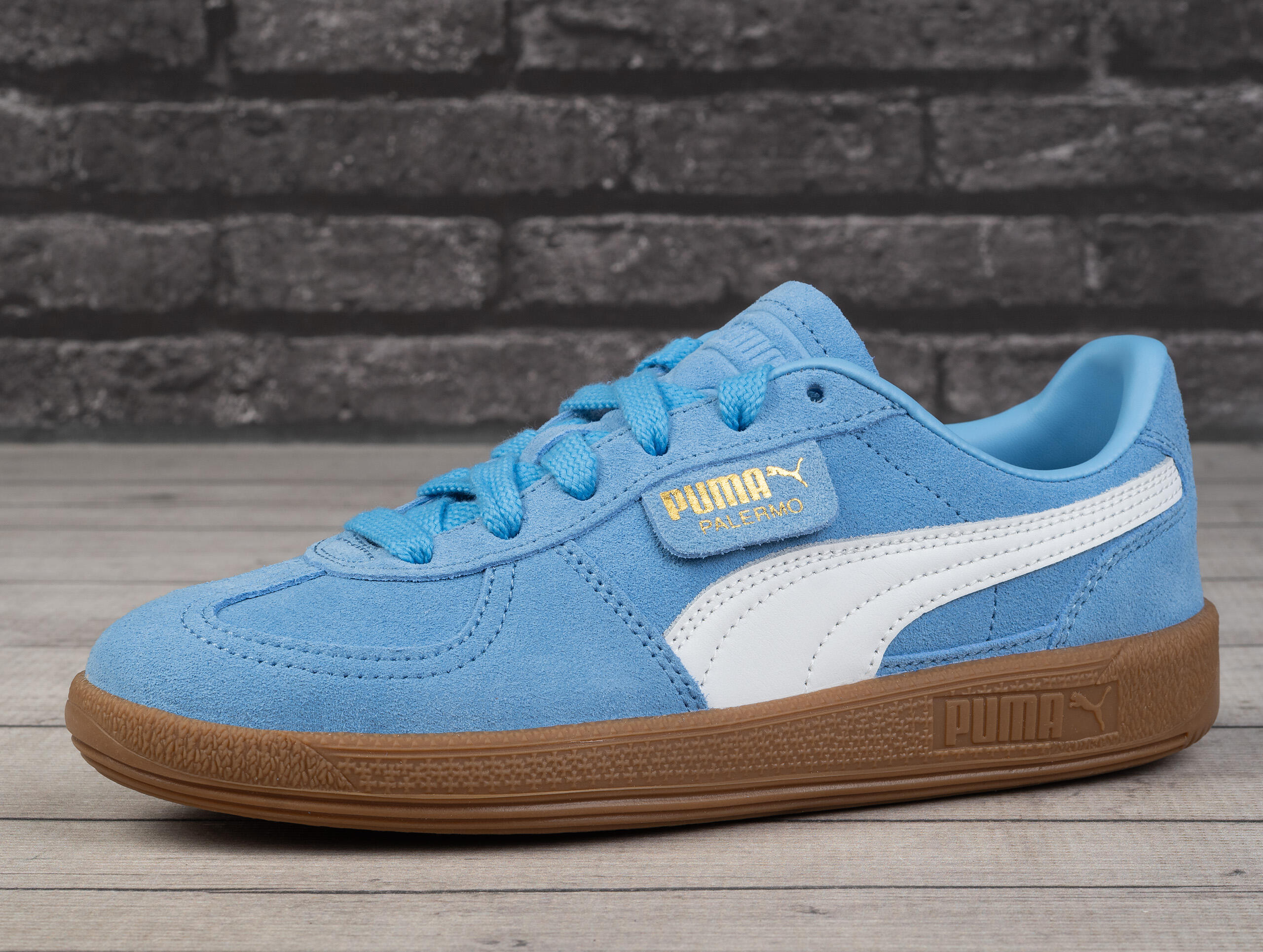 Baskets Puma Modèle Palermo Jr Couleur Bleu 3/7