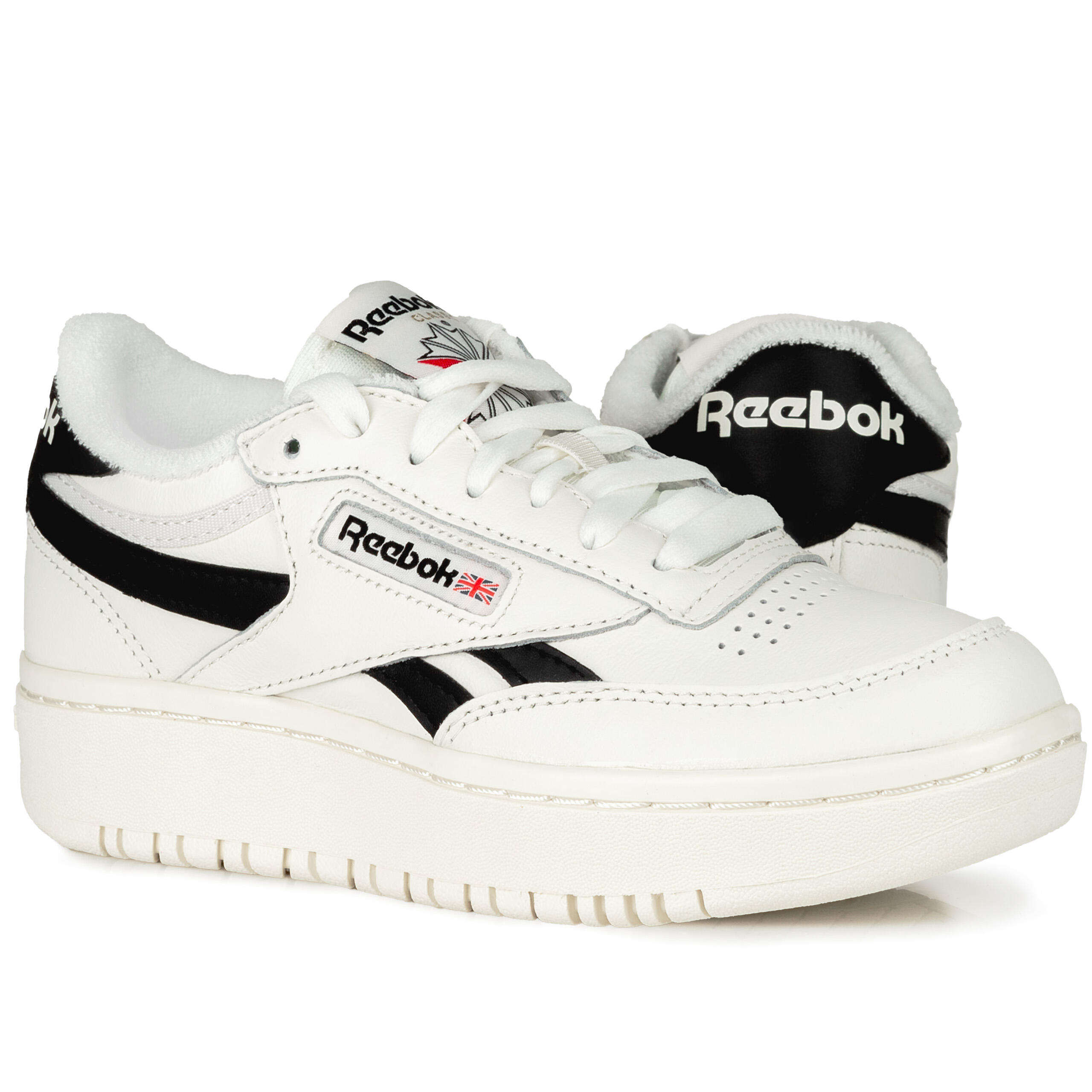 Pantofi Reebok Club C Double din piele alb pentru femei