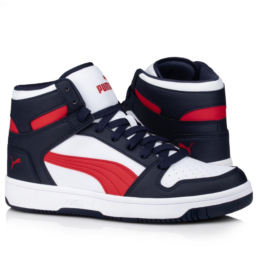 WHITE / BLUE / RED