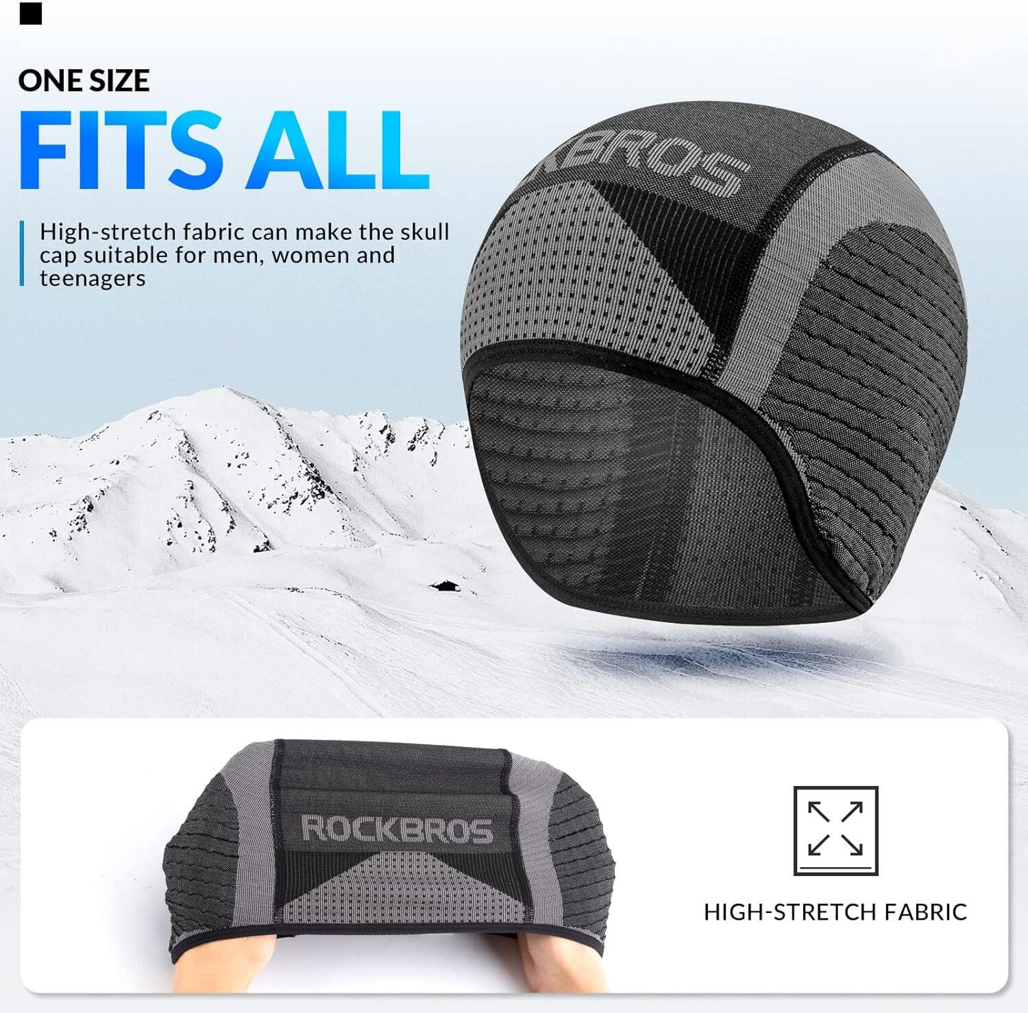 Czapka rowerowa do biegania sportowa pod kask ROCKBROS 2/7