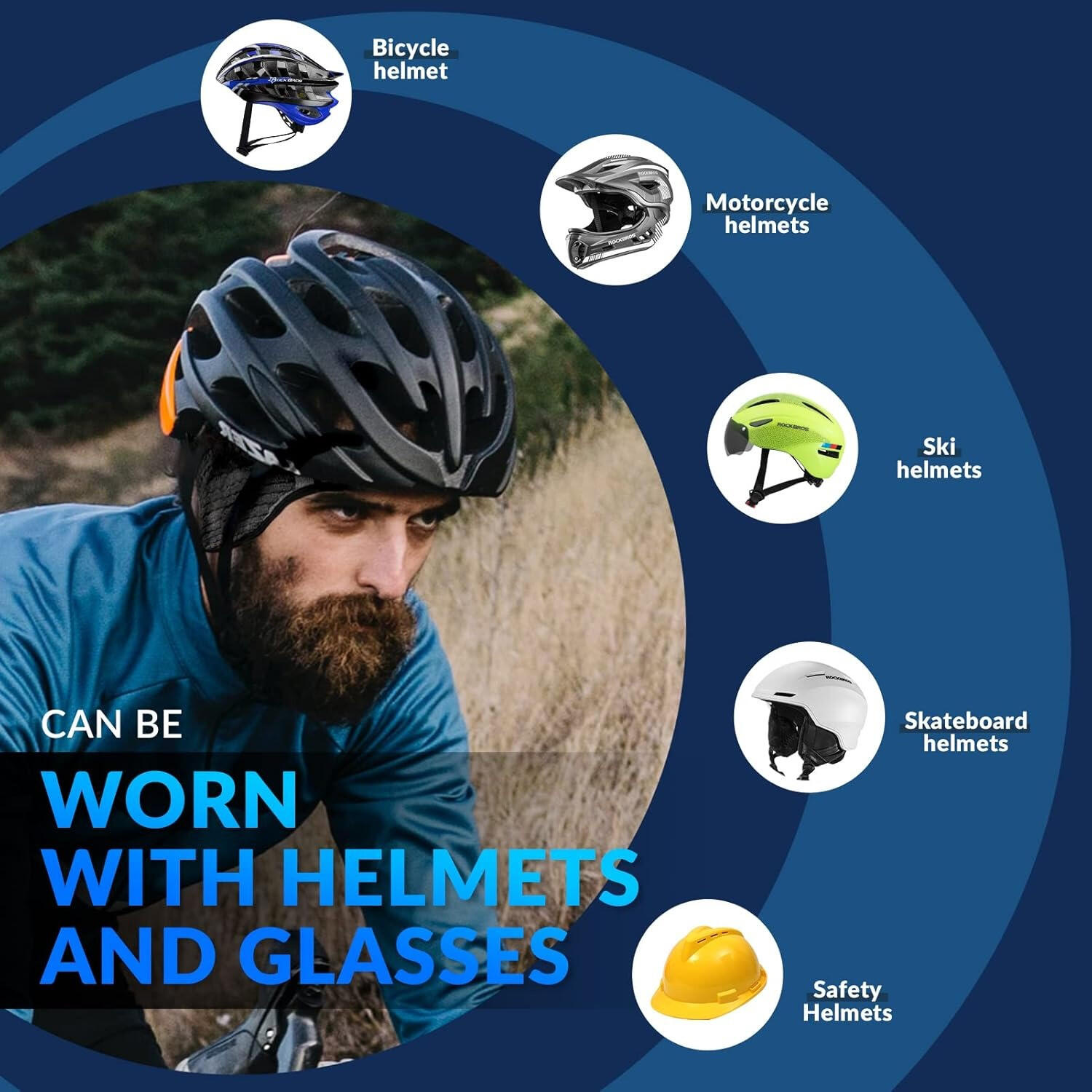 Czapka rowerowa do biegania sportowa pod kask ROCKBROS 5/7