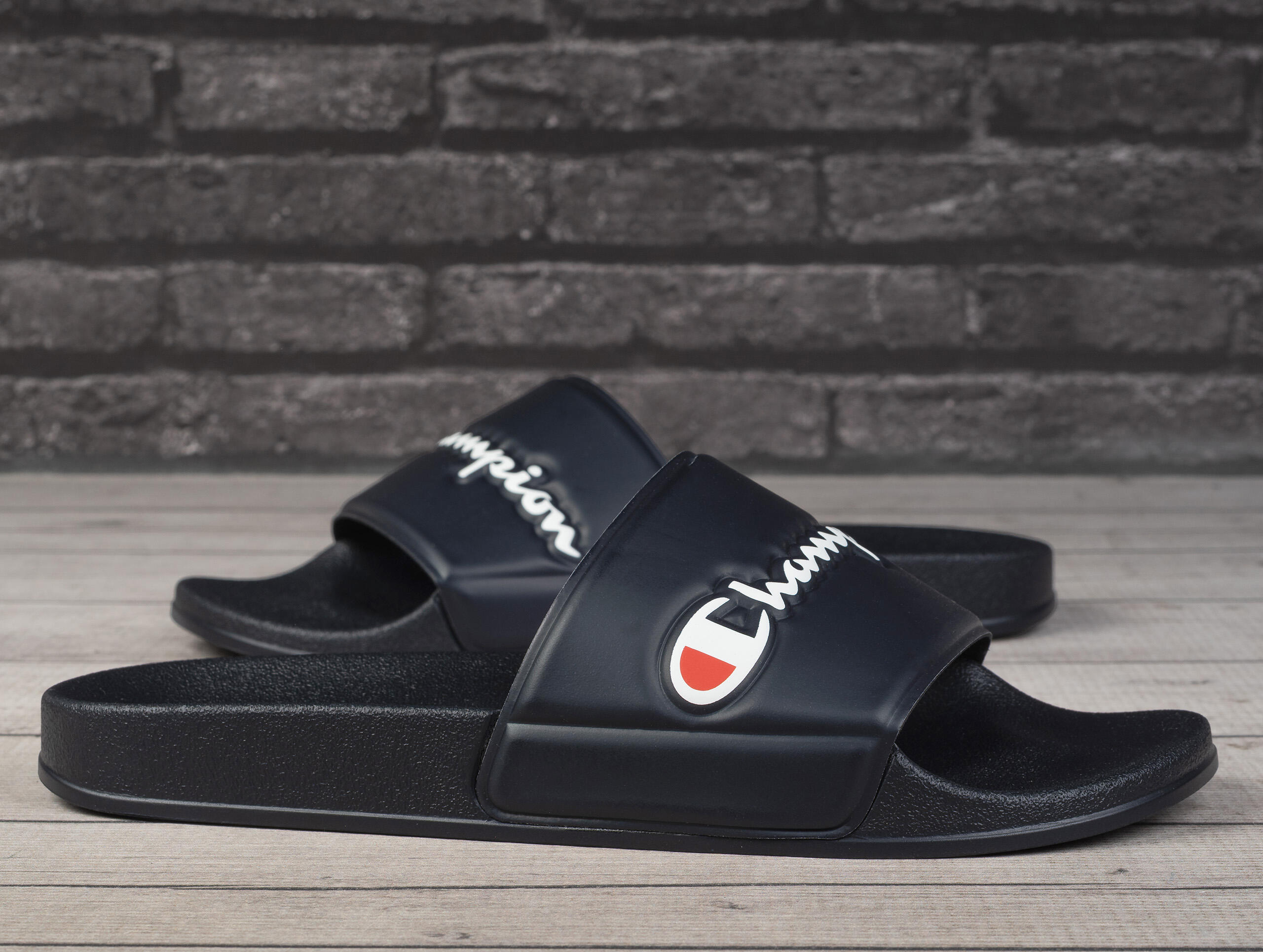 Klapki męskie basenowe Champion SLIDE VARSITY