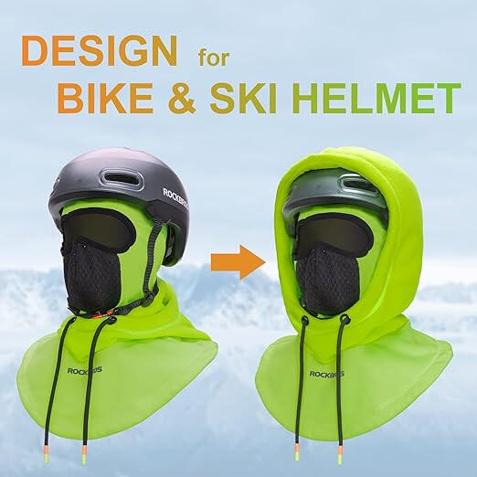 Kominiarka z kapturem na kask rowerowy narciarski Rockbros 6/7