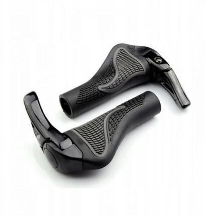 Manetki, gripy rowerowe z rogami ROCKBROS Czarne (BT1008B)
