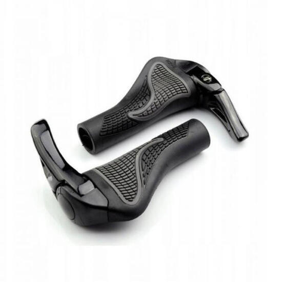 Manetki, gripy rowerowe z rogami ROCKBROS Czarne (BT1008B)