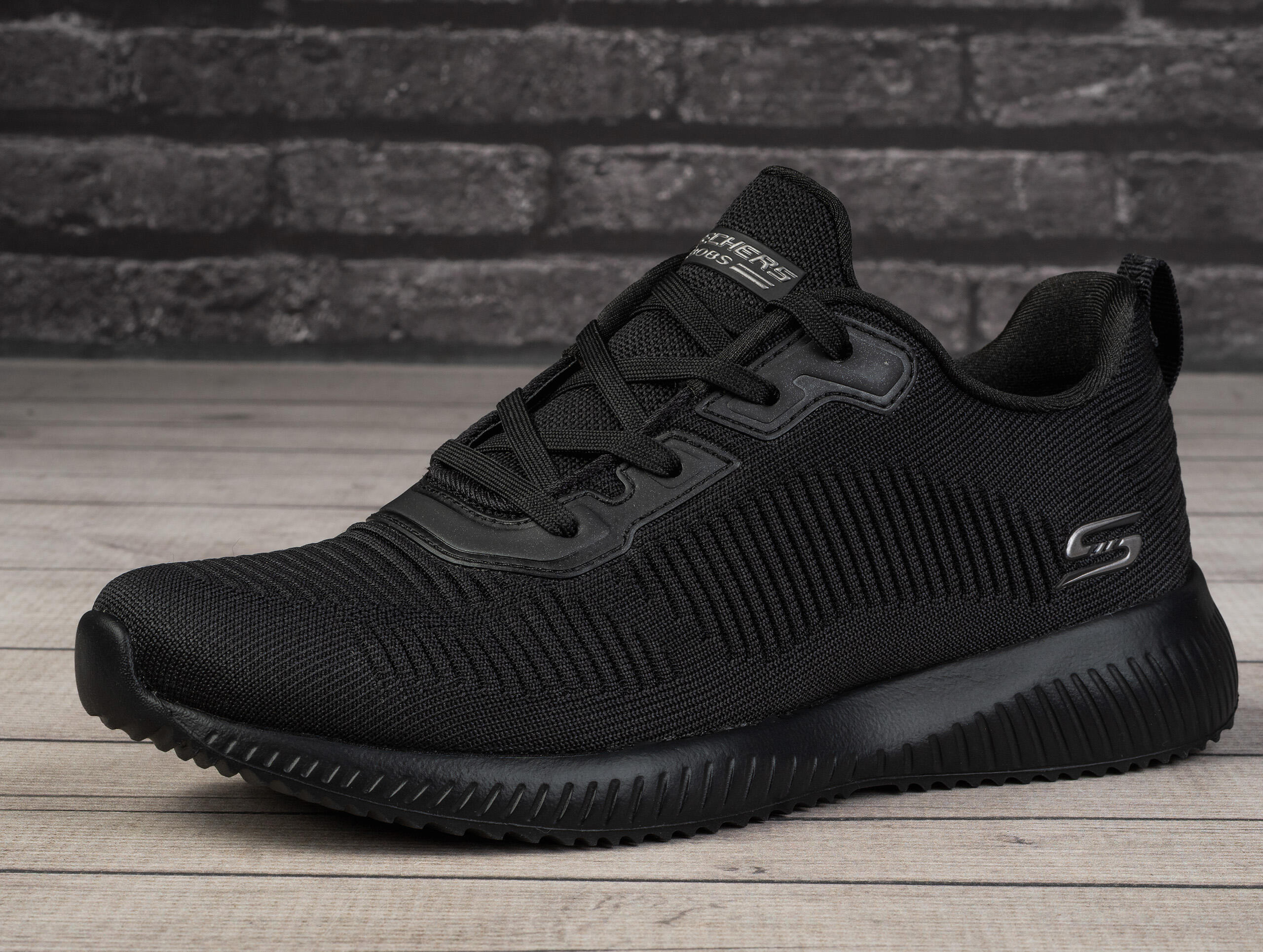 Zapatillas Deportivas Caminar para Mujer Skechers 32504_BBK Negras con Cordones 3/6