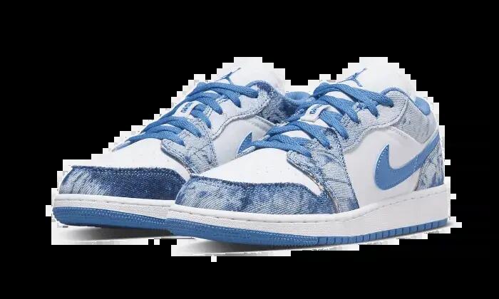 Chaussures - unisexe - denim basses - air jordan 1 - bleu/blanc 2/3