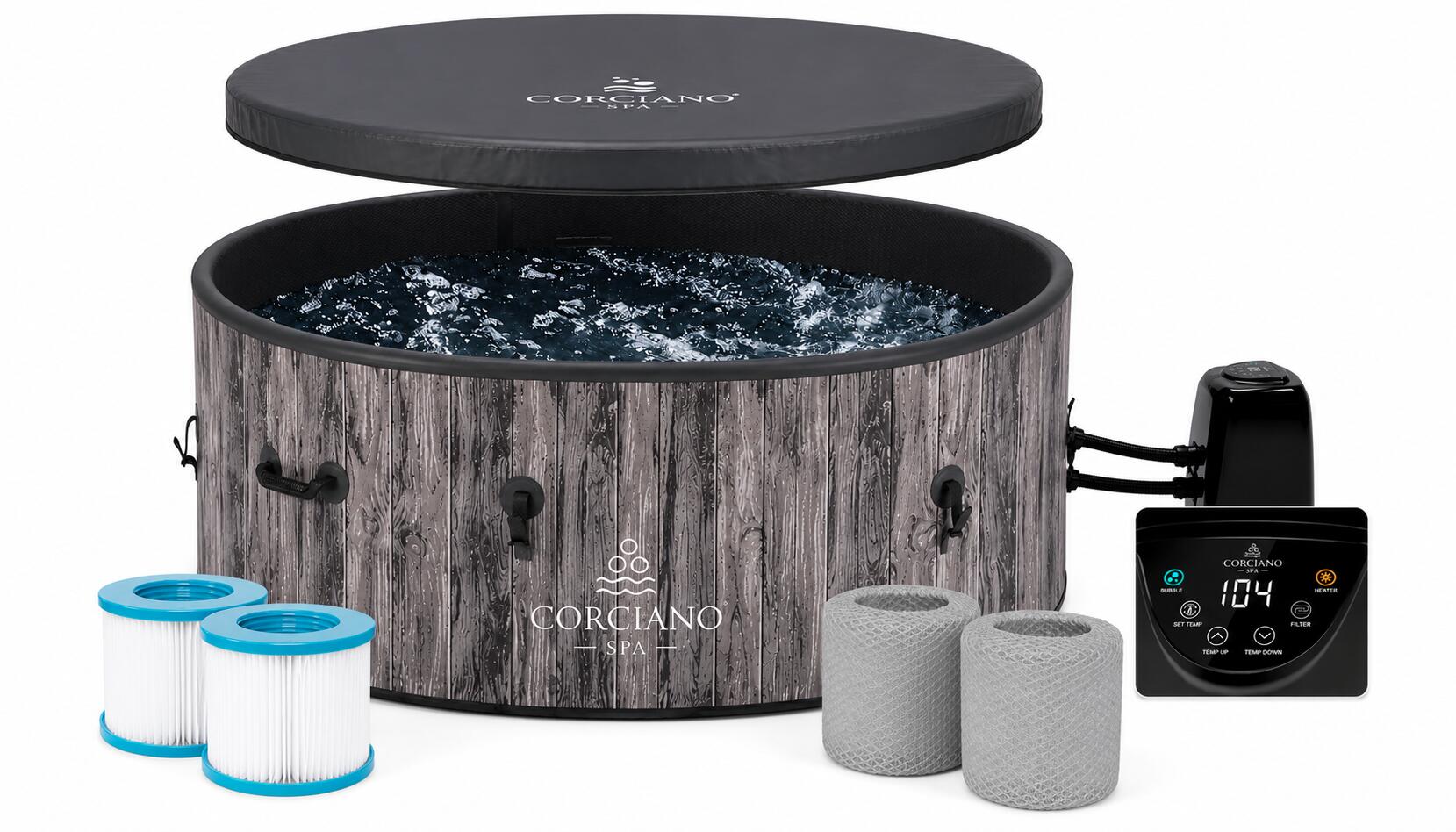 Dmuchane SPA Ogrodowe Hydromasaż Corciano 4-osobowe Okrągłe 180 cm Basen 1/7