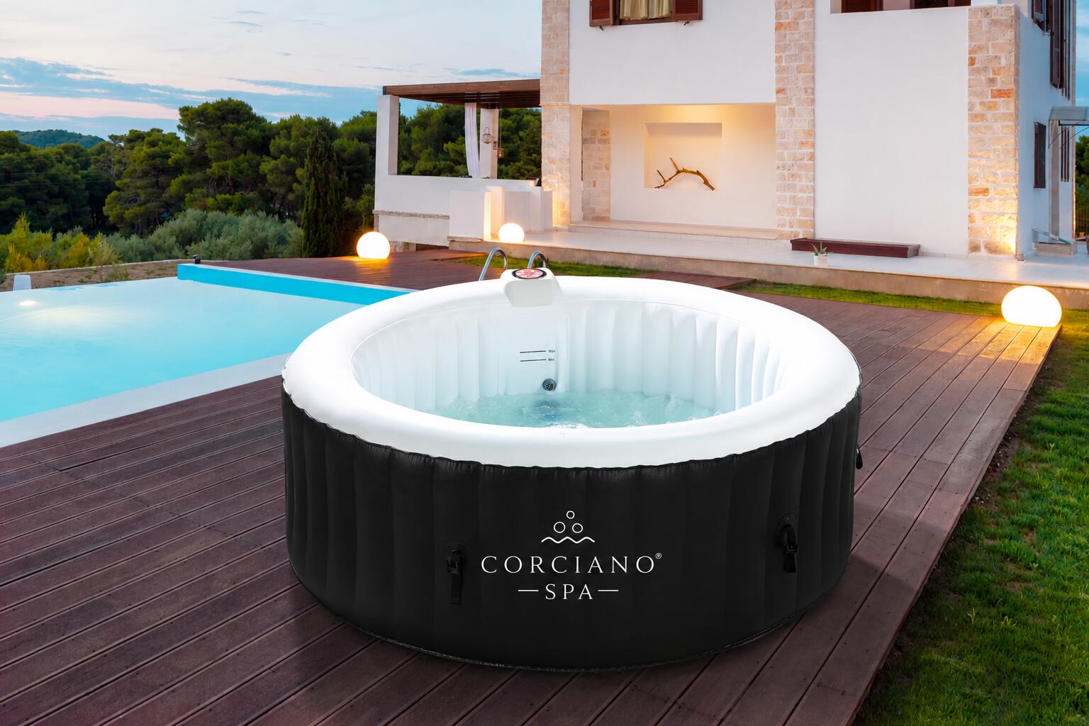 Dmuchane SPA Ogrodowe Hydromasaż Corciano 4-osobowe Okrągłe 180 cm Basen 3/7
