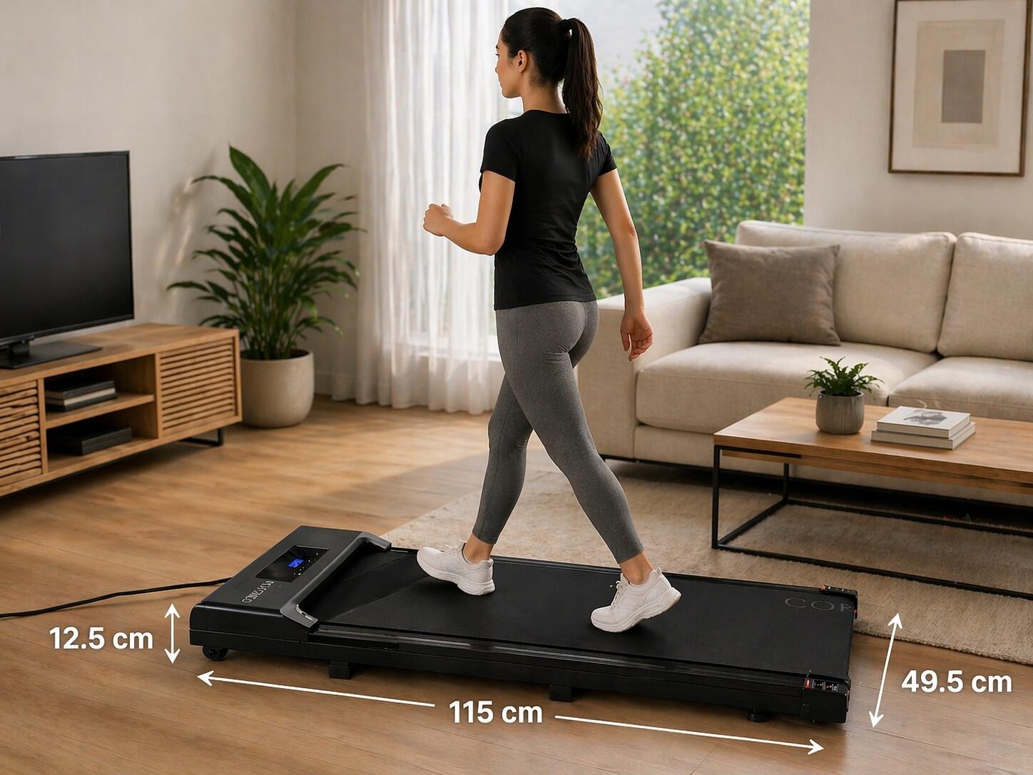 Bieżnia Elektryczna C1 Corciano Pad 6km/h domowa pod łóżko Eliton 7/7