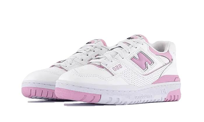 Schoenen - Basketball - Unisex - 550 - laag, suède en mesh - wit/roze 2/3