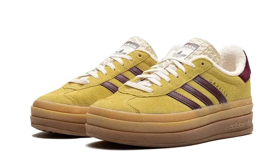 adidas Gazelle Bold Almost Yellow Maroon (W) 2/4